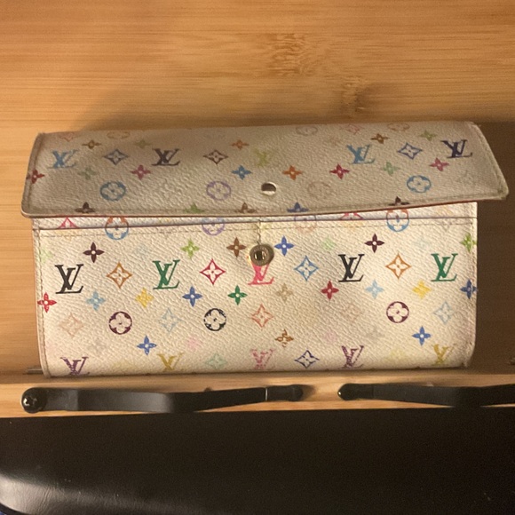 Louis Vuitton Colorful Monogram Cream Wallet - Picture 9 of 11